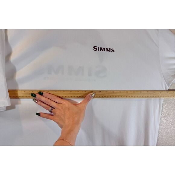 Simms Fly Fishing UPF 50+ Trout Tech White Tee T-Shirt Men’s XXL - Picture 8 of 9